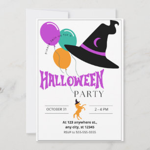 Invitation à la fête d'Halloween pour les chevaux