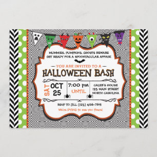 Invitation à la fête d'Halloween pour les enfants,