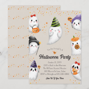 Invitation à la fête d'Halloween pour les enfants
