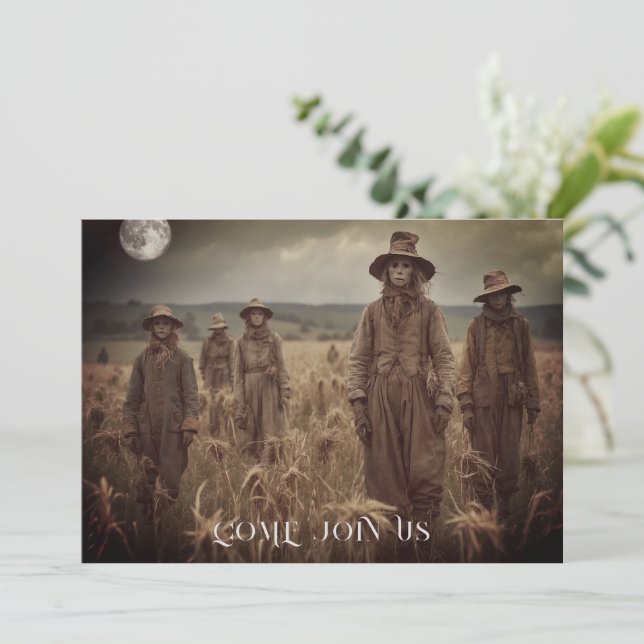 Invitation à la fête d'Halloween pour les personne (Debout devant)