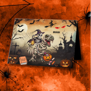  Invitation à la fête d'Halloween Squelette chevau