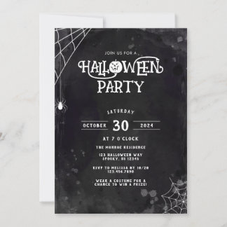 Invitation à la fête d'Halloween Toile d'araignée