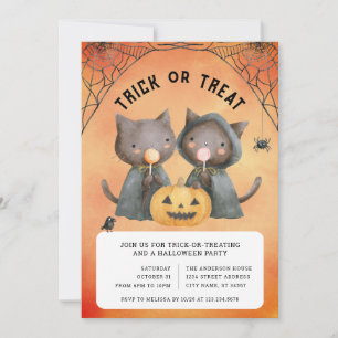 Invitation à la fête d'Halloween Trick or Treat