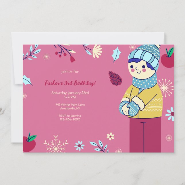 Invitation à la fête d'hiver (Devant)