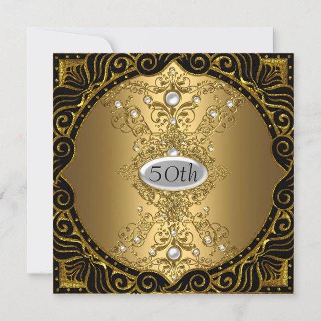 Invitation à la fête d'or pour les 50 ans (Devant)