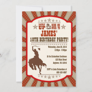 Invitation à la fête du 10e anniversaire de Cowboy