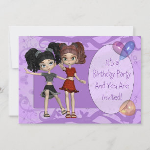 Invitation à la fête du 10e anniversaire des fille