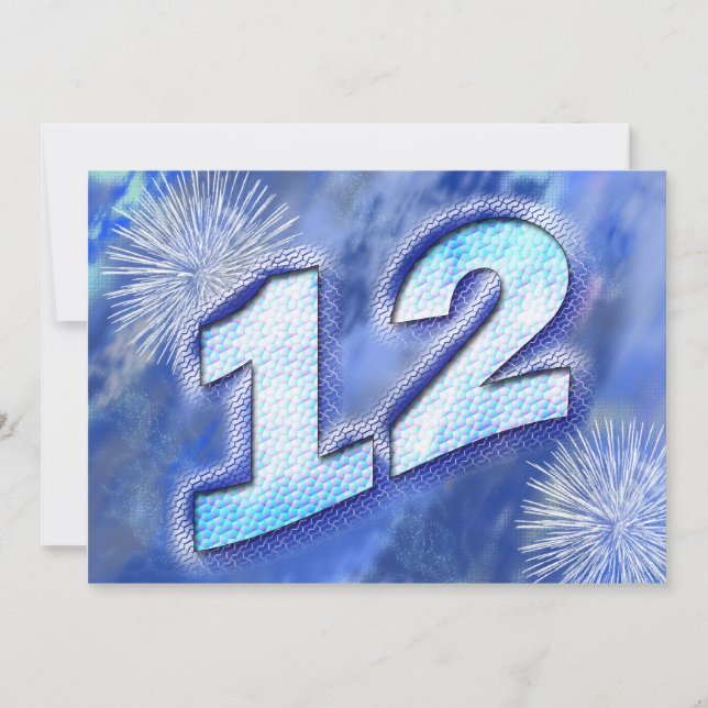 Invitation à la fête du 12e anniversaire (Devant)