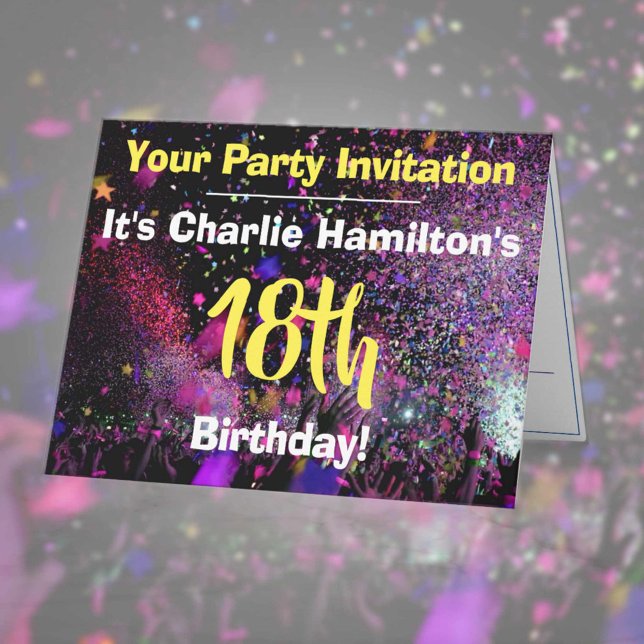 Invitation à la fête du 18e anniversaire (Créateur téléchargé)