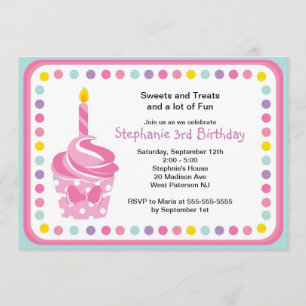 Invitation à la fête du 1er anniversaire des fille