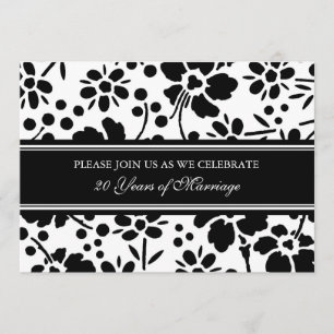 Invitation à la fête du 20e anniversaire à motif f