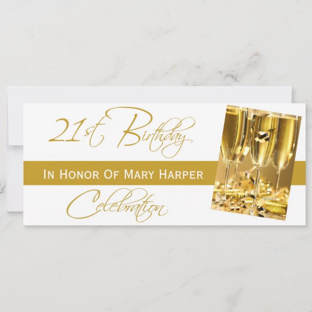 Invitation à la fête du 21e anniversaire (Devant)