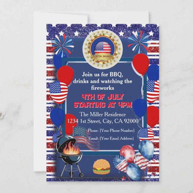 Invitation à la fête du 250e anniversaire de l'Amé (Devant)
