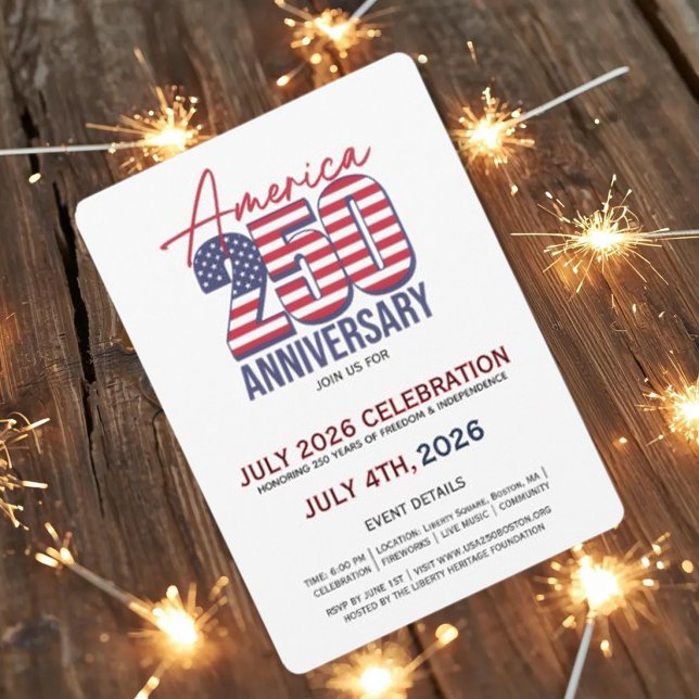 Invitation à la fête du 250e anniversaire des État (Créateur téléchargé)