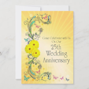 Invitation à la fête du 25e anniversaire de mariag