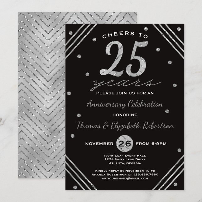 Invitation à la fête du 25e anniversaire, Faux Arg (Devant / Derrière)