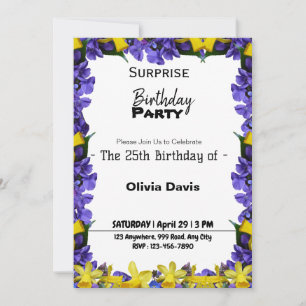 Invitation à la fête du 25e anniversaire surprise