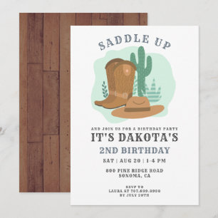 Invitation à la fête du 2e anniversaire de Cowboy