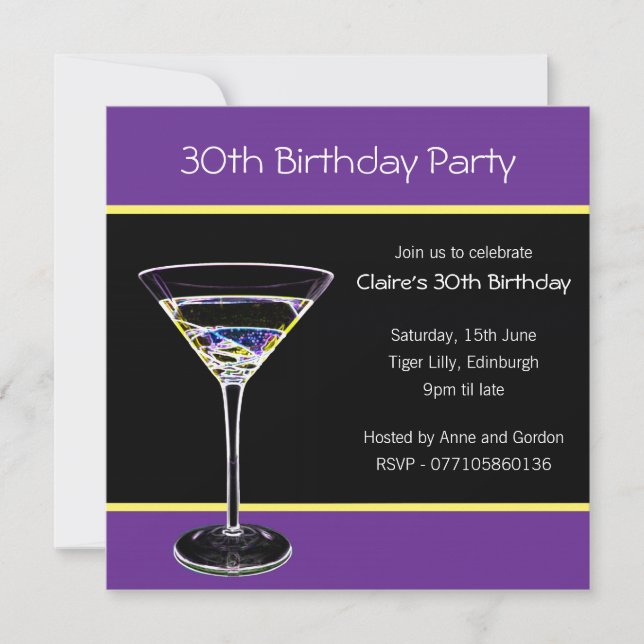 Invitation à la fête du 30e anniversaire (Devant)