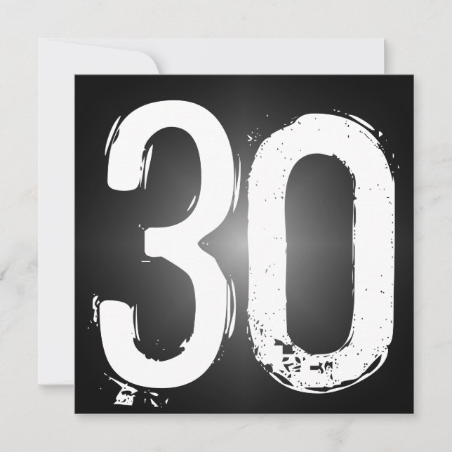 Invitation à la fête du 30e anniversaire (Devant)