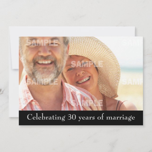 Invitation à la fête du 30e anniversaire (Devant)