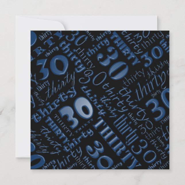 Invitation à la fête du 30e anniversaire de l'Cool (Devant)