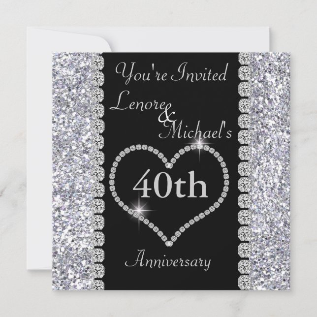 Invitation à la fête du 40e anniversaire (Devant)