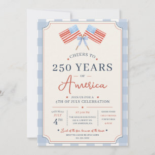 Invitation À la fête du 4 juillet pour les 250 ans de l'Améri
