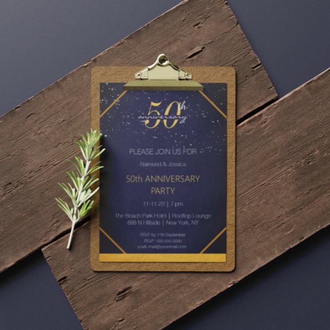 Invitation à la fête du 50e anniversaire (Créateur téléchargé)