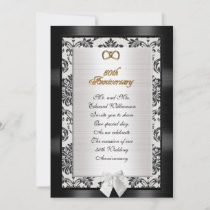 Invitation à la fête du 50e anniversaire, damas fo