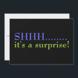 Invitation à la fête du 50e anniversaire surprise<br><div class="desc">Chut,  c'est une invitation surprise à la fête d'anniversaire en noir,  bleu,  vert et blanc moderne. Il s'agit d'un design contemporain avec un style fantaisiste audacieux. Convient à tous les sexes et âges.</div>