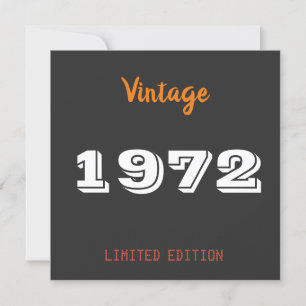 Invitation à la fête du 54e anniversaire - Vintage