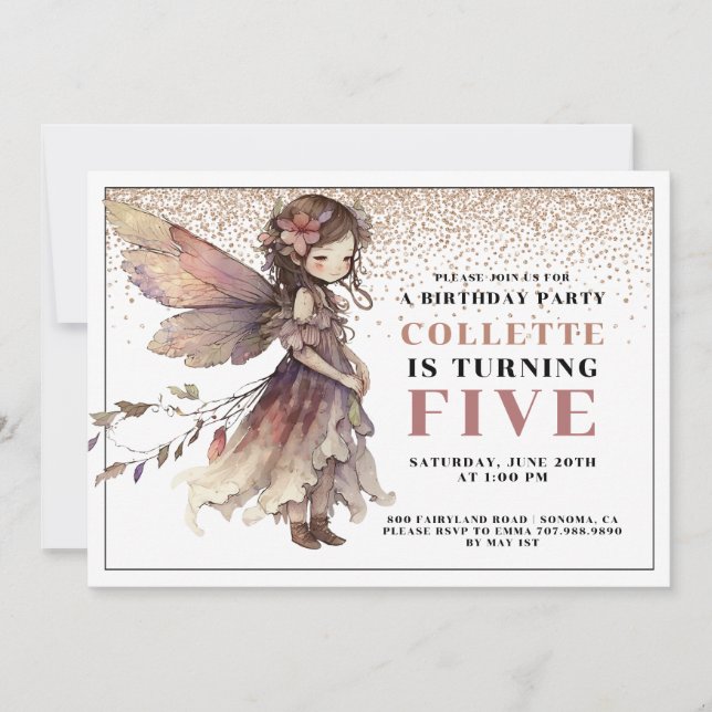 Invitation à la fête du 5e anniversaire de Fairy G (Devant)