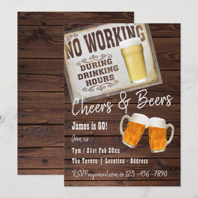 Invitation à la fête du 60e anniversaire (Devant / Derrière)