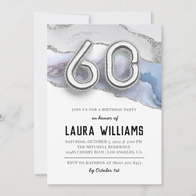 Invitation à la fête du 60e anniversaire (Devant)