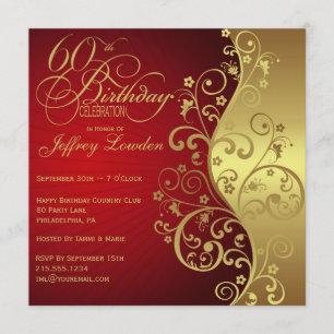 Invitation à la fête du 60e anniversaire Red & Gol