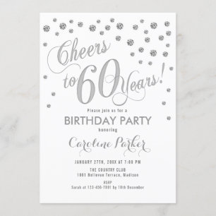 Invitation à la fête du 60e anniversaire - Silver