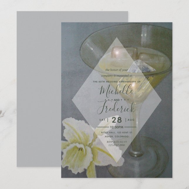 Invitation à la fête du 60ème anniversaire de diam (Devant / Derrière)