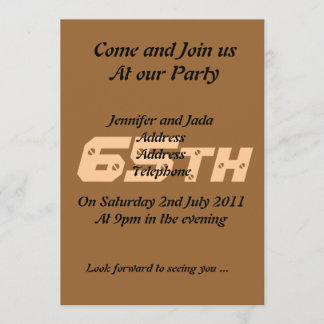 Invitation à la fête du 65e anniversaire