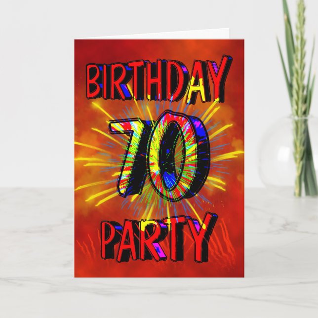 Invitation à la fête du 70e anniversaire (Devant)