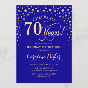 Invitation à la fête du 70e anniversaire - Gold Ro