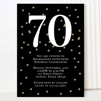 Invitation à la fête du 70e anniversaire moderne