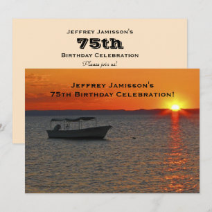Invitation à la fête du 75e anniversaire, bateau d
