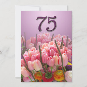Invitation à la fête du 75e anniversaire - Tulips