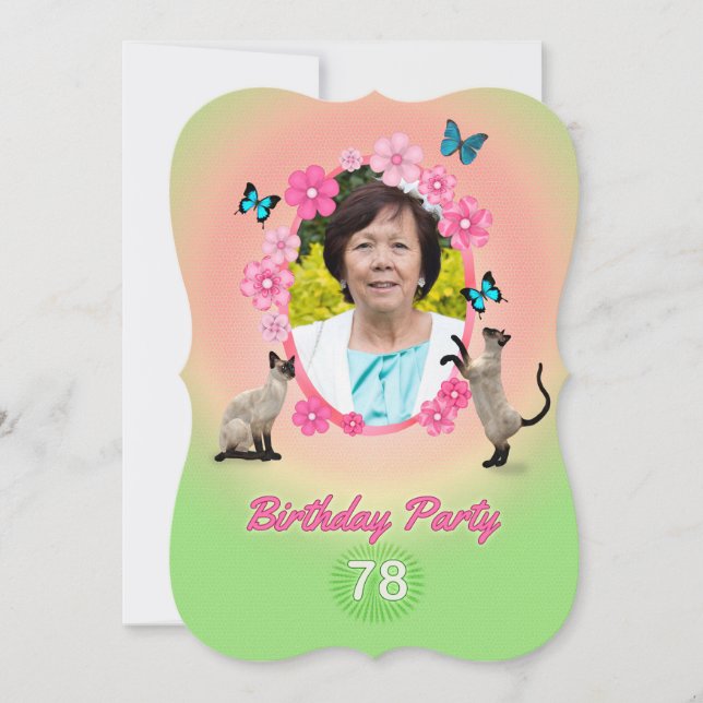 Invitation à la fête du 78e anniversaire (Devant)
