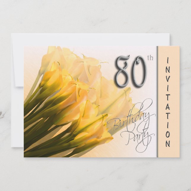 Invitation à la fête du 80e anniversaire - Calla L (Devant)