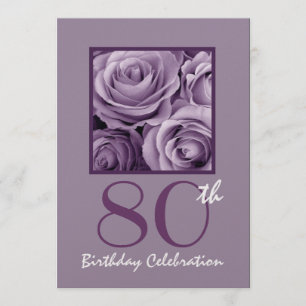Invitation à la fête du 80e anniversaire Lilac Pur