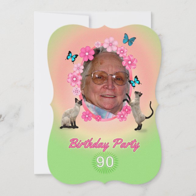 Invitation à la fête du 90e anniversaire (Devant)