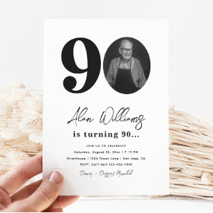 Invitation à la fête du 90e anniversaire 90e ann