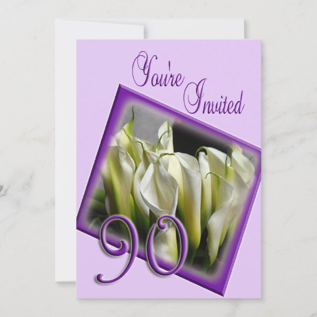 Invitation à la fête du 90e anniversaire - Calla l (Devant)